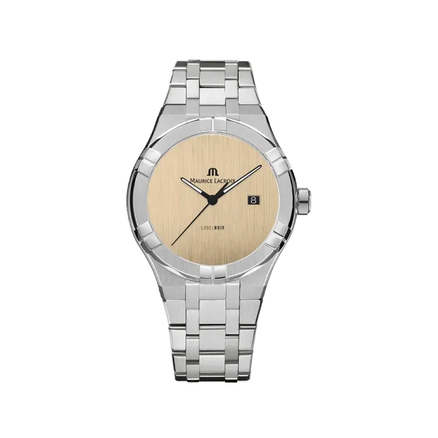 Label Noir Aikon Automatic 42MM klokke svart satin stållenke