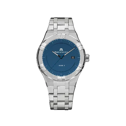 Label Noir Aikon Automatic 42MM klokke blå mikro lenke