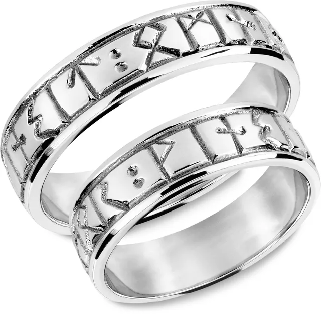 Snorre Amor Vincit Omnia gullring hvitt gull 5,5 mm