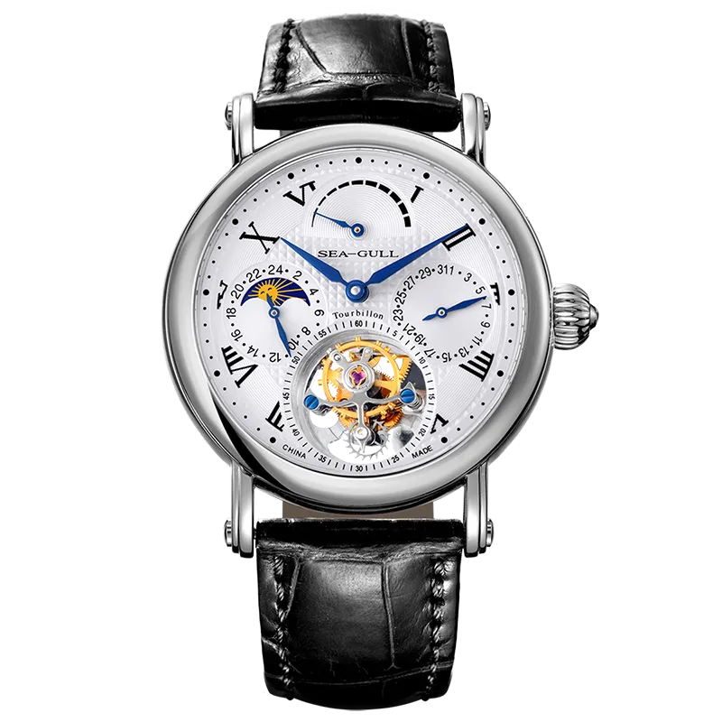 Sea-gull Artisan Heritage 818.907 herreklokke hvit 39 mm