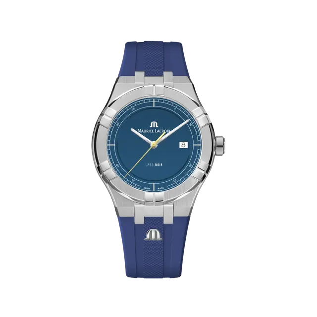 Label Noir Aikon Automatic 42MM klokke stål blå gummi