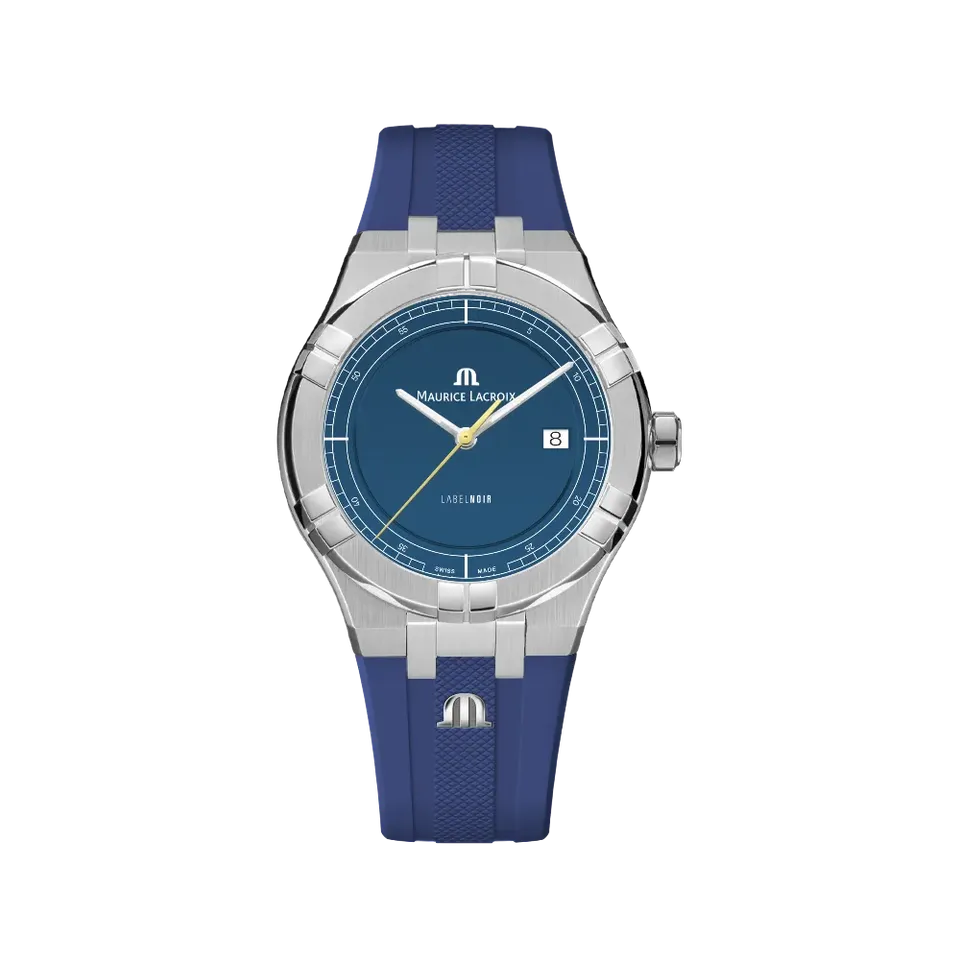 Label Noir Aikon Automatic 42MM klokke stål blå gummi