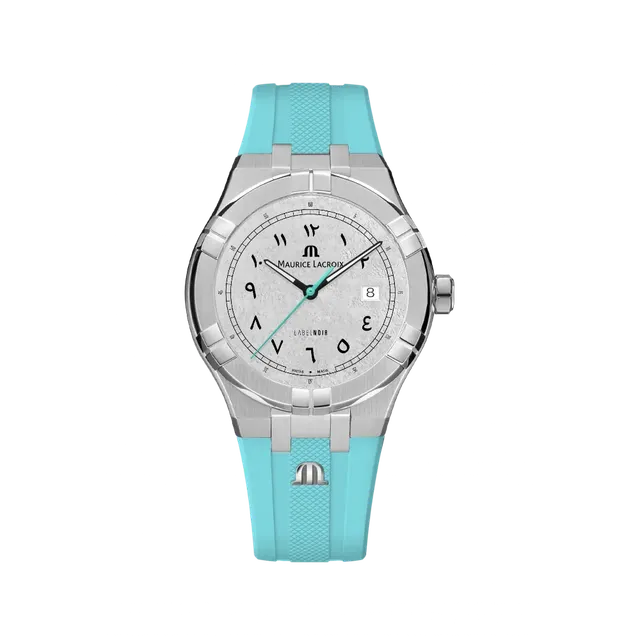 Label Noir Aikon Automatic 42MM herreklokke lyseblå gummi