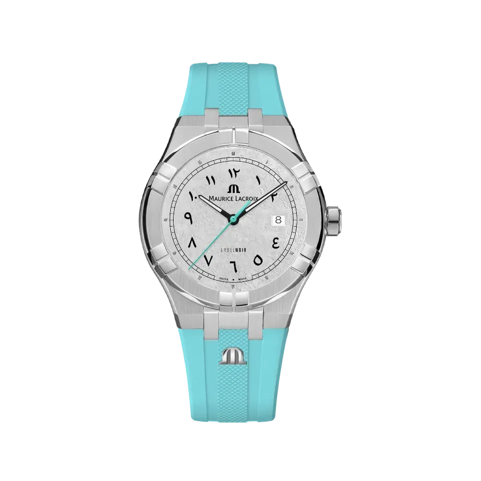 Label Noir Aikon Automatic 42MM herreklokke lyseblå gummi
