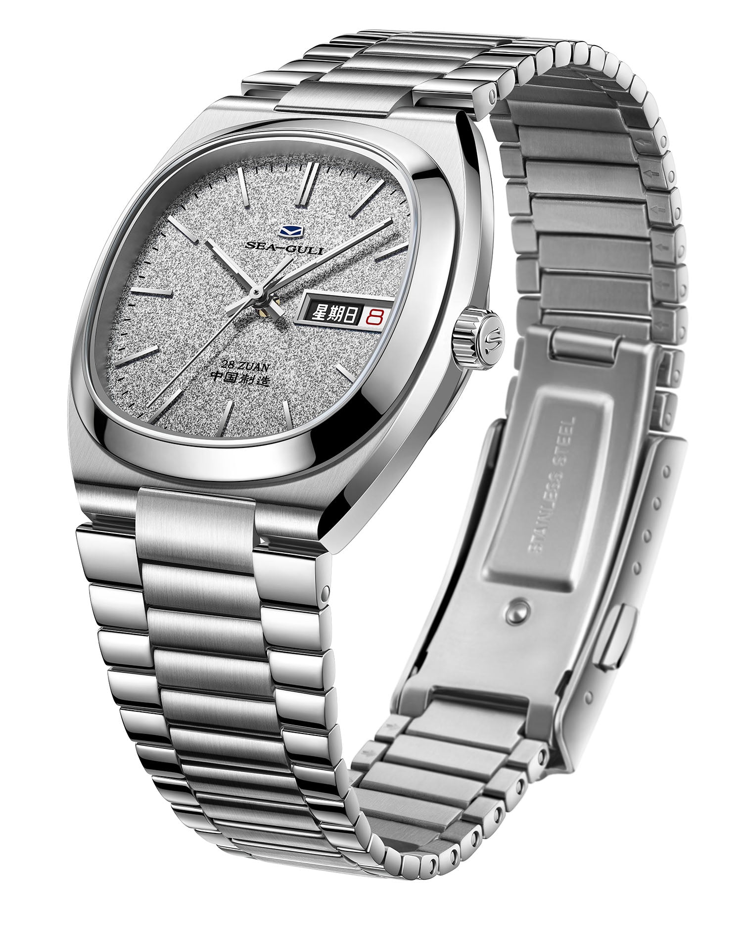 Sea-gull 826.92.1051C herreklokke automatisk grå 36mm