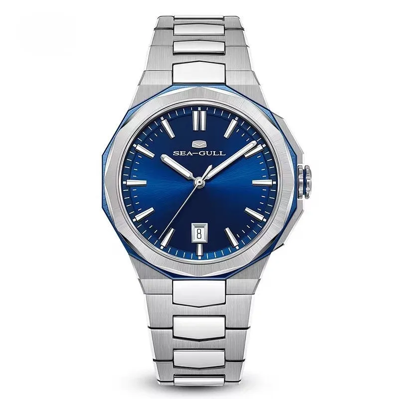 Sea-gull Extraordinary 836.12.1140 dressklokke blå 40mm automatisk