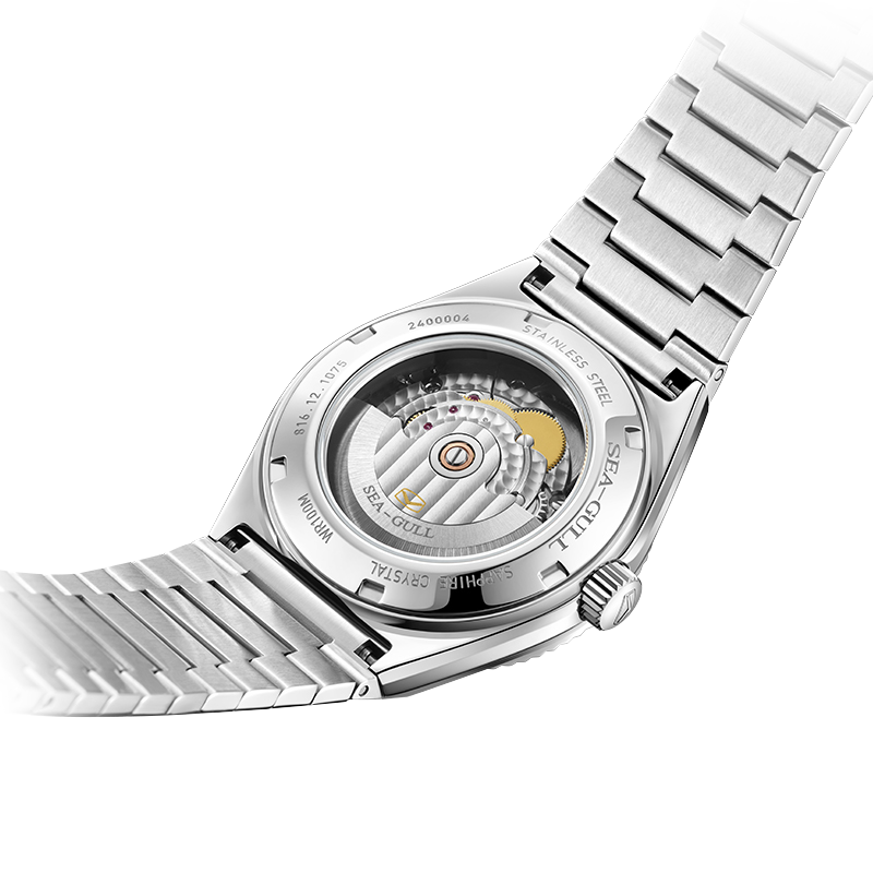 Sea-gull 816.12.1075 herreklokke hvit 38mm day-date