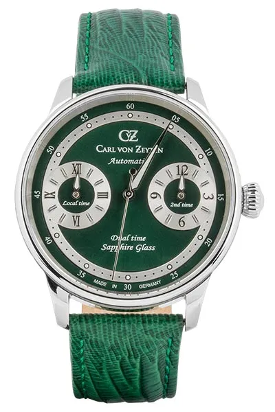 Carl von Zeyten Schönmünzach CVZ0086GRS armbåndsur dual time