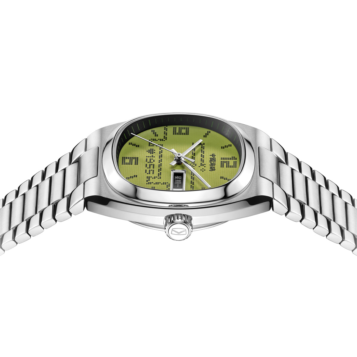 Sea-gull 826.47.1051 klokke grønn tonneau 36mm