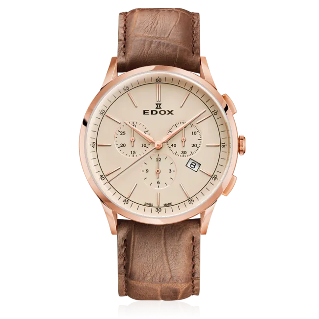 Edox Les Vauberts Chronograph Date herreklokke