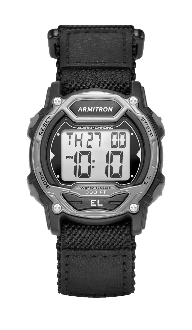 Armitron CPU 40mm digitalklokke grå nylon