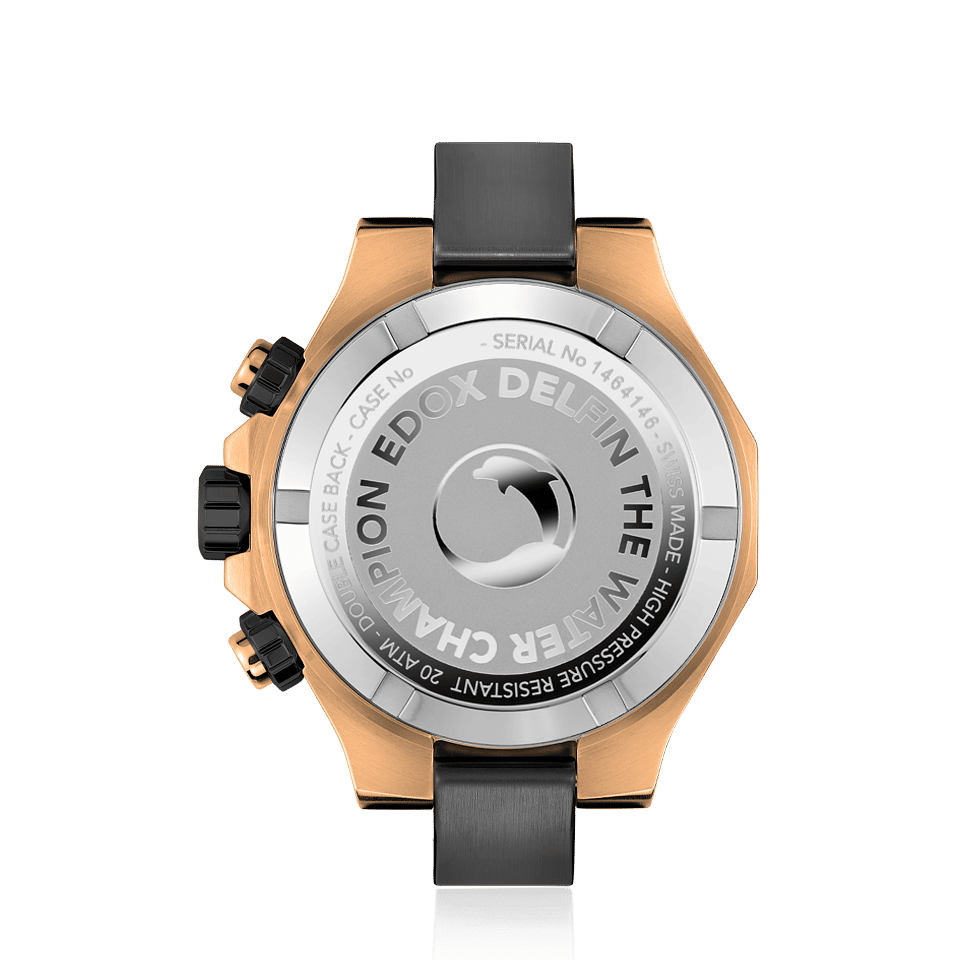 Edox Delfin Chronograph armbåndsur stål