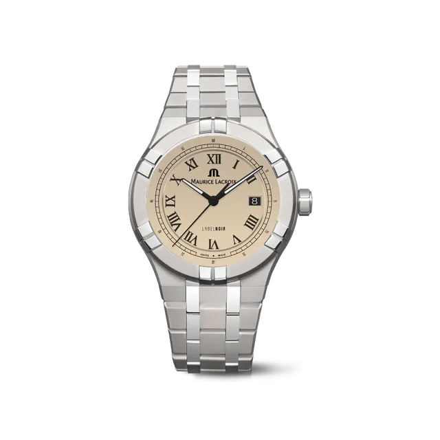 Label Noir Aikon Automatic 42MM klokke titan krem mikro