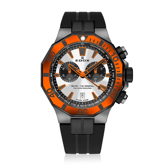 Edox Delfin Chronograph herreklokke vanntett