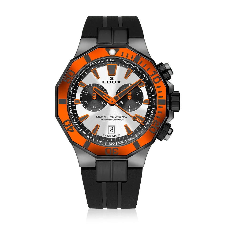 Edox Delfin Chronograph herreklokke vanntett
