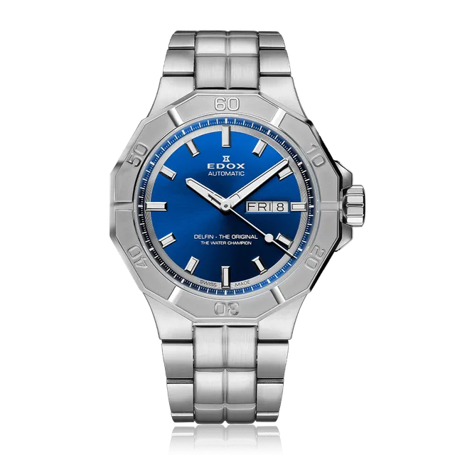Edox Day-Date Automatic herreklokke stål
