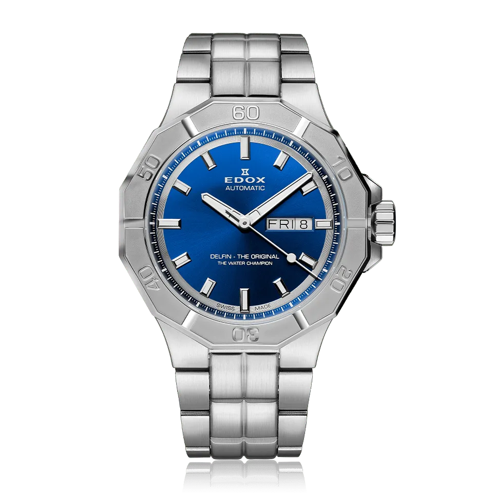 Edox Day-Date Automatic herreklokke stål