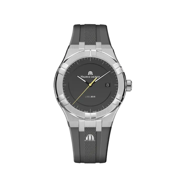 Maurice Lacroix Aikon Automatic 42MM klokke svart stål gummirem