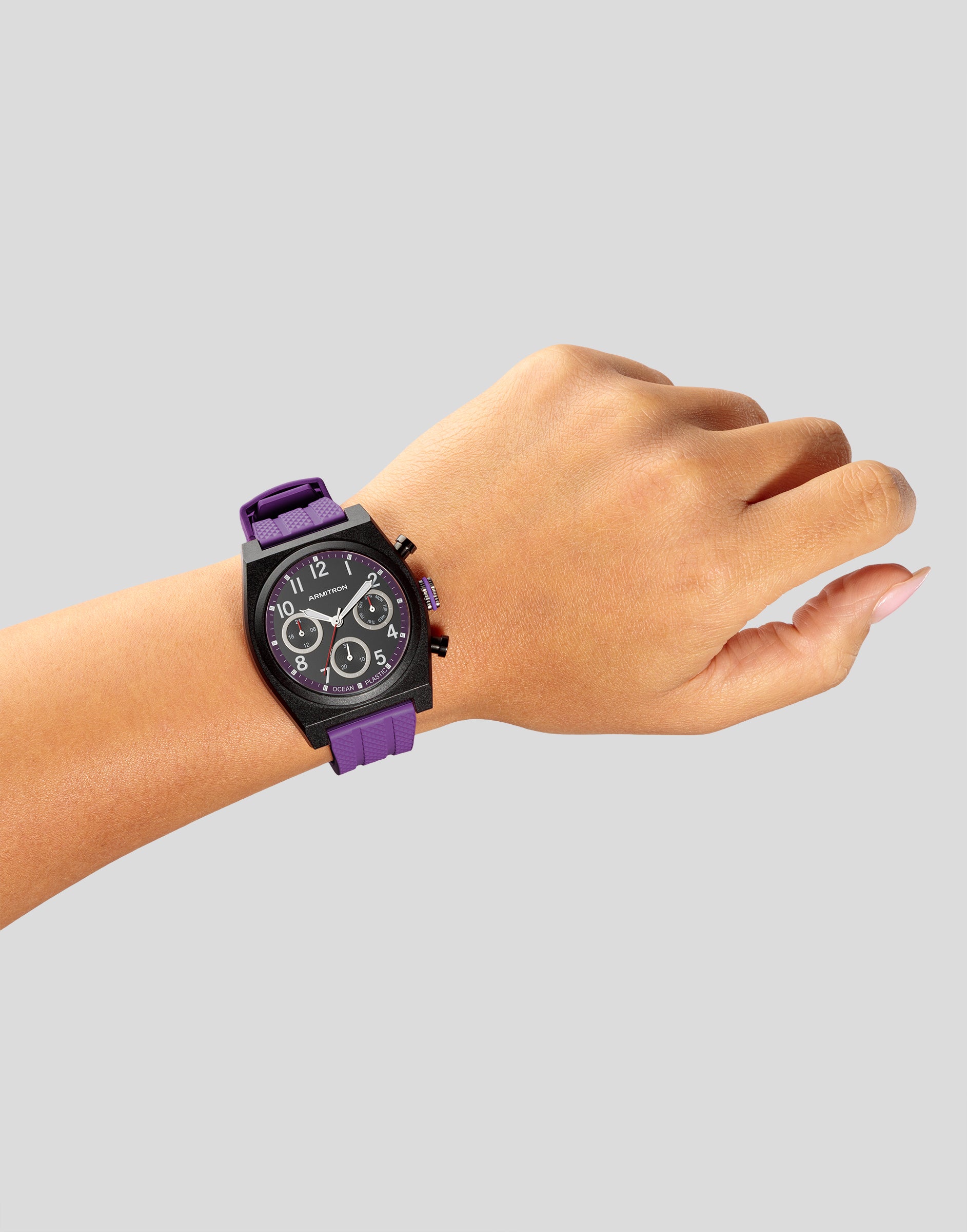 Armitron Wave 40mm klokke lilla resirkulert plast
