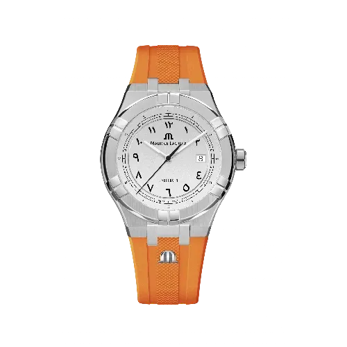 Label Noir Aikon Automatic 42MM klokke oransje gummi
