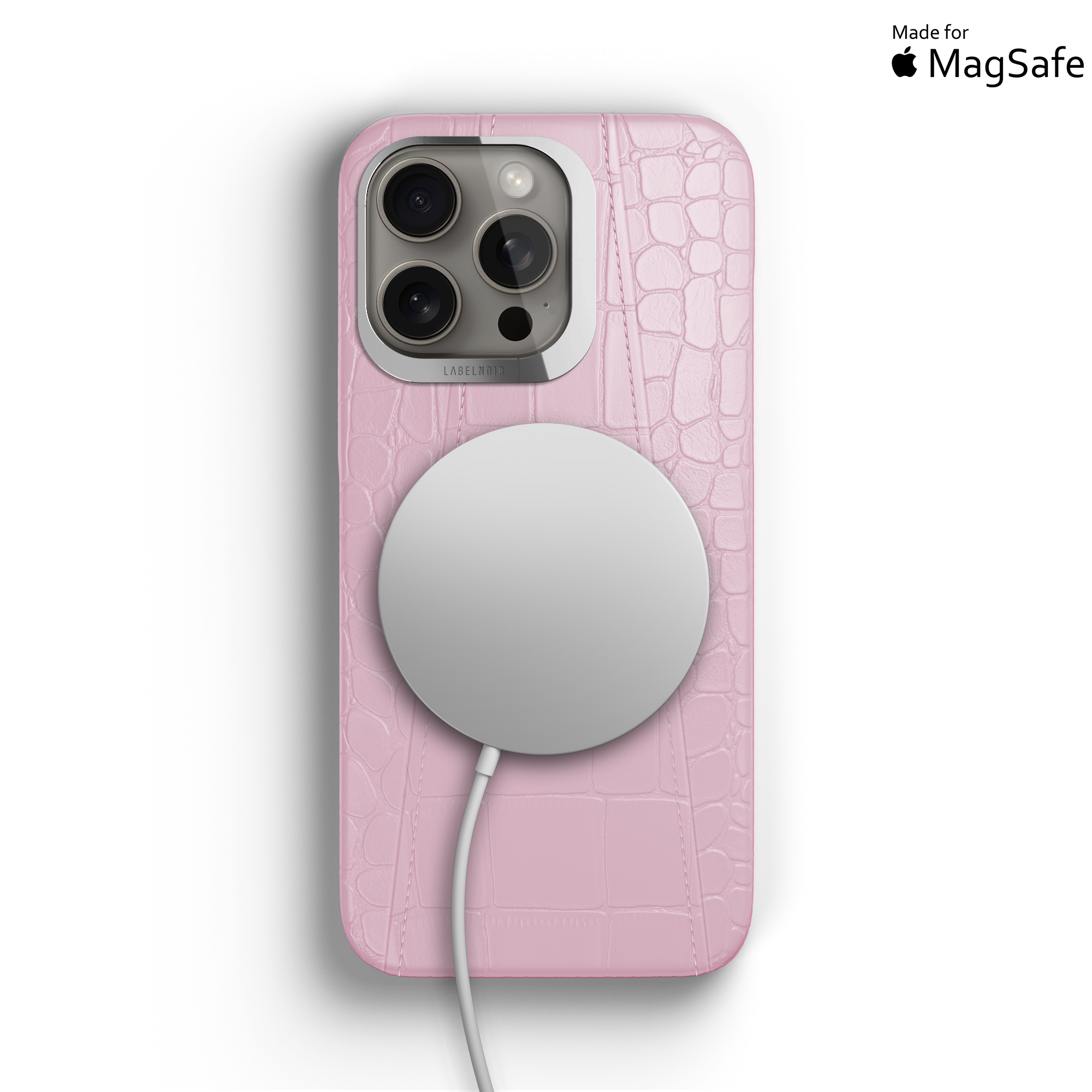 Label Noir Alligator iPhone 16 Pro deksel svart MagSafe