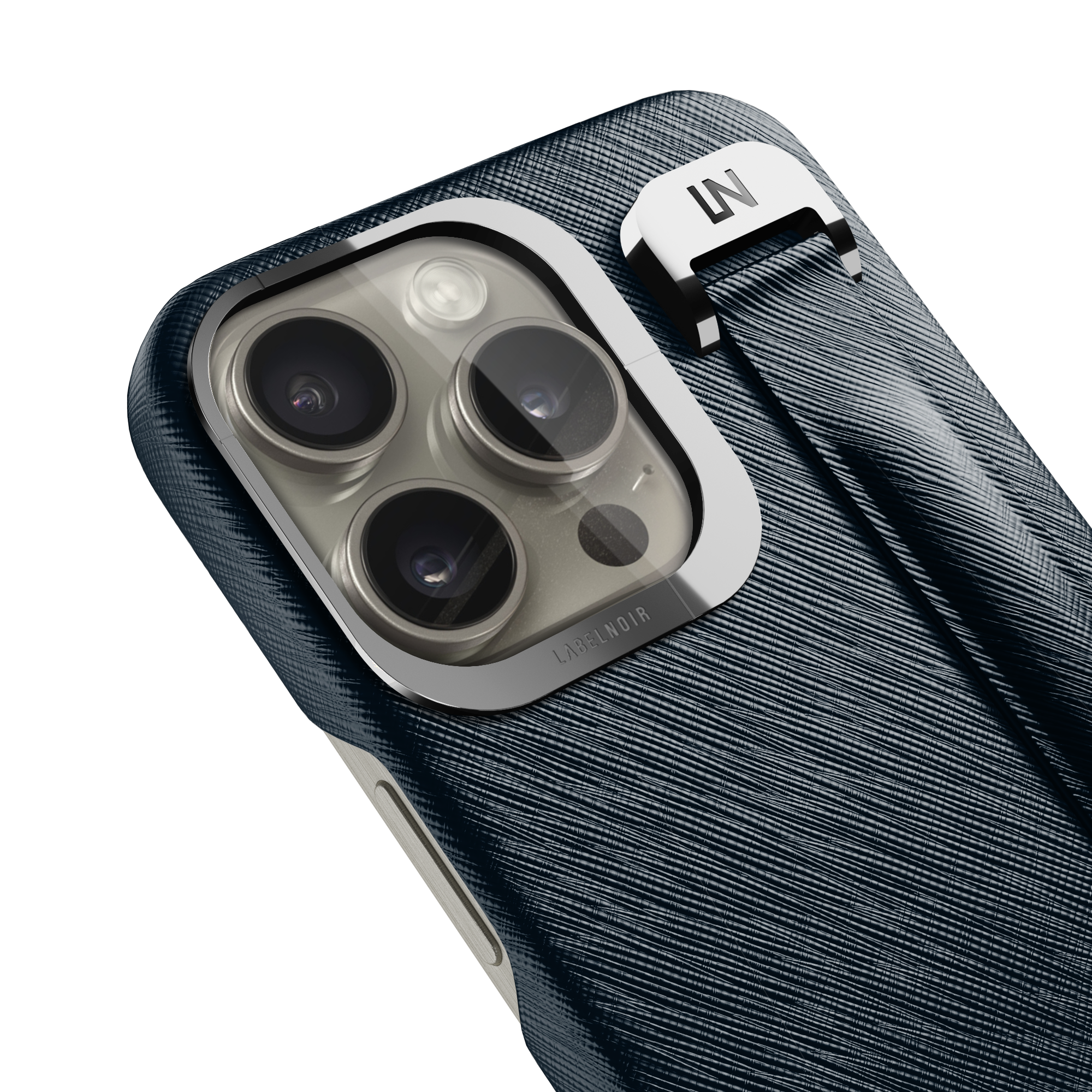 Label Noir Saffiano iPhone 16 Pro Max deksel svart