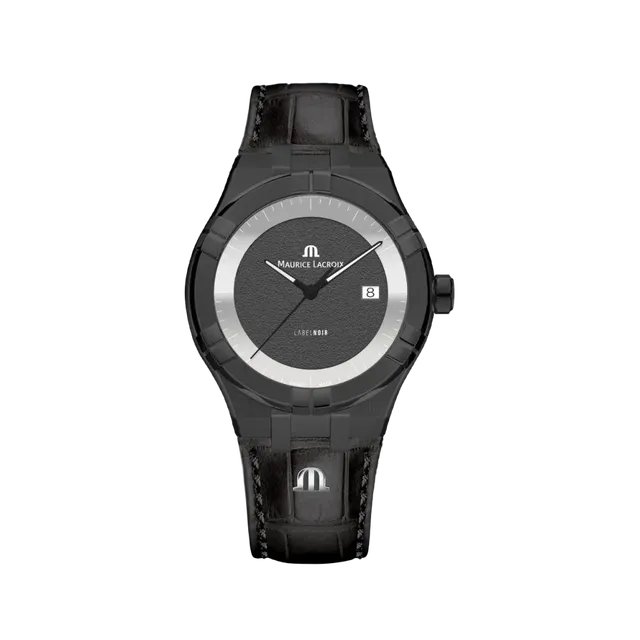 Label Noir Aikon Automatic 42MM klokke PVD skinn svart