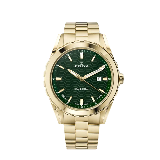 Edox Delfin Date Gents herreklokke blå