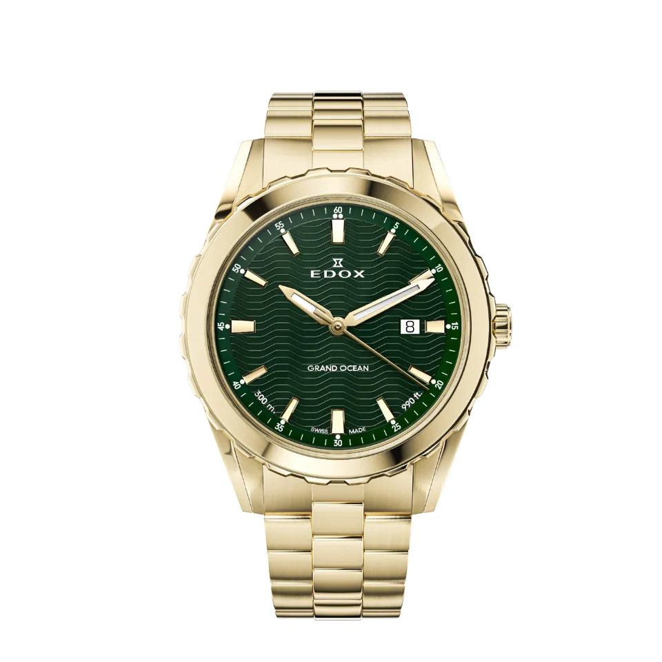 Edox Delfin Date Gents herreklokke blå