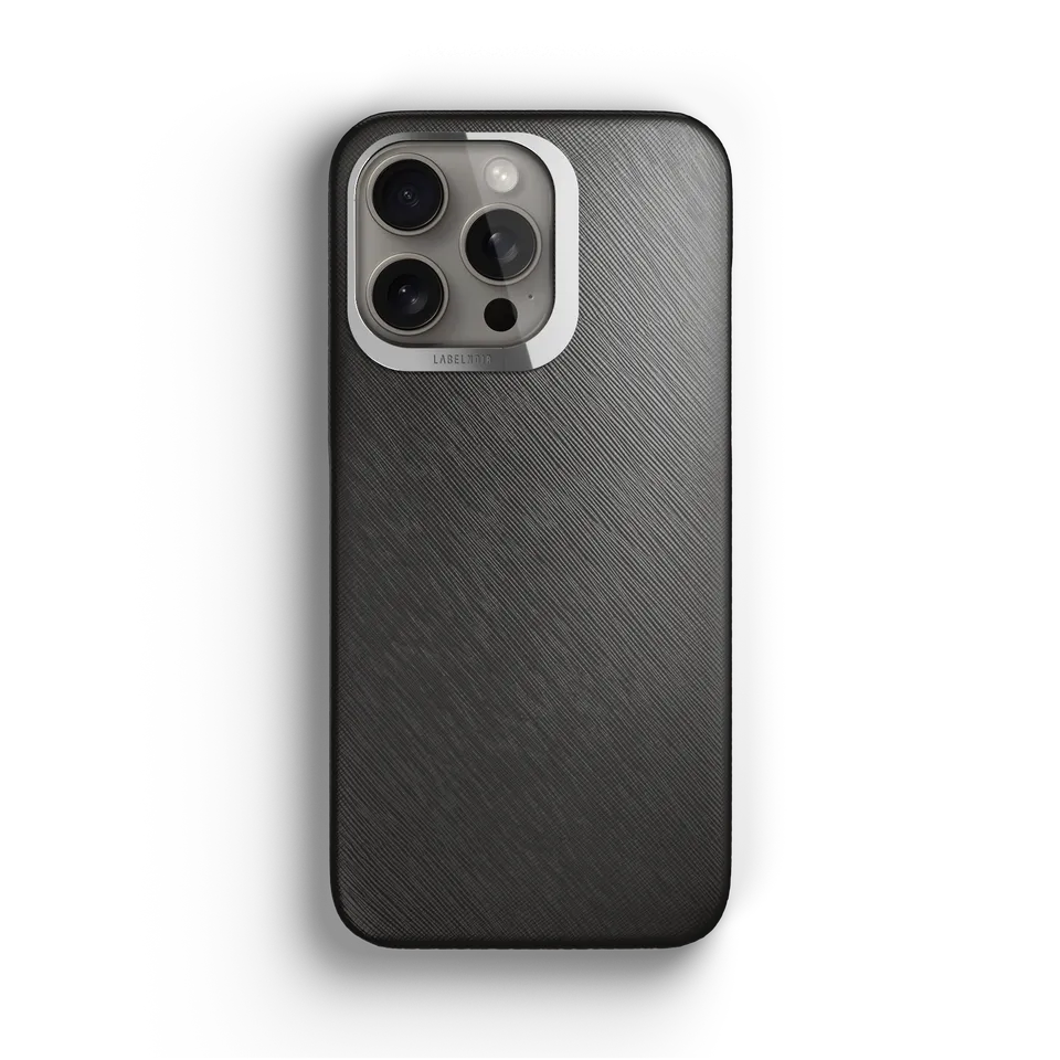 Label Noir iPhone 15 Pro deksel skinn MagSafe