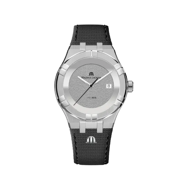 Label Noir Aikon Automatic 42MM klokke stål hvit tekstil