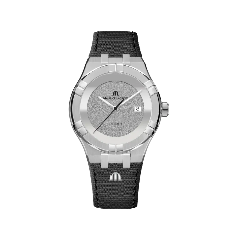 Label Noir Aikon Automatic 42MM klokke stål hvit tekstil