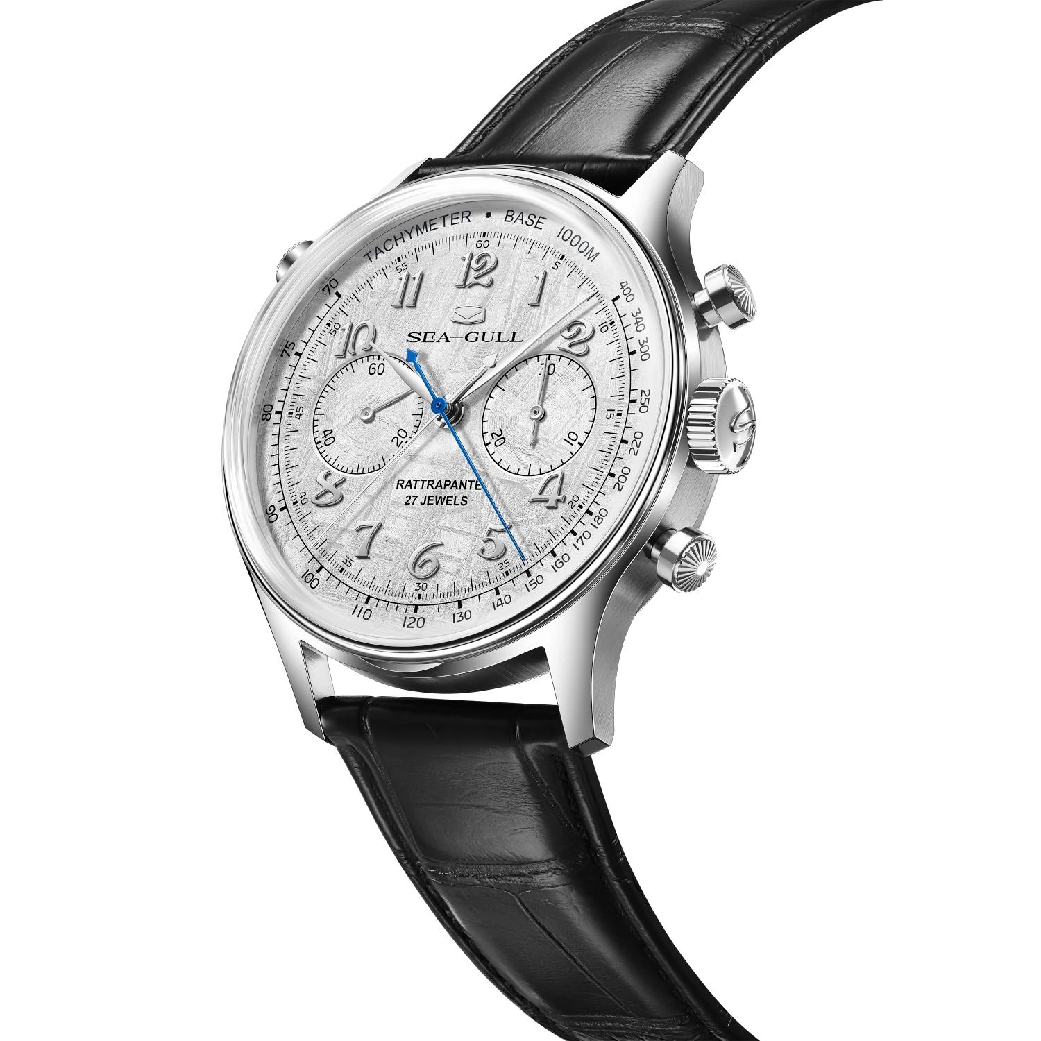 Sea-gull 418.43.1077 kronograf 42,5 mm meteoritt hvit
