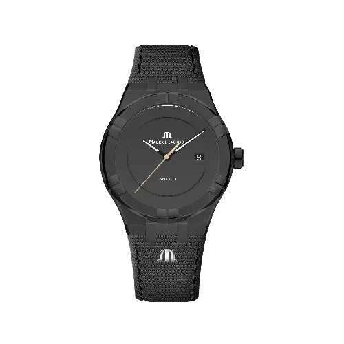 Label Noir Aikon Automatic 42MM klokke sort tekstil champagne