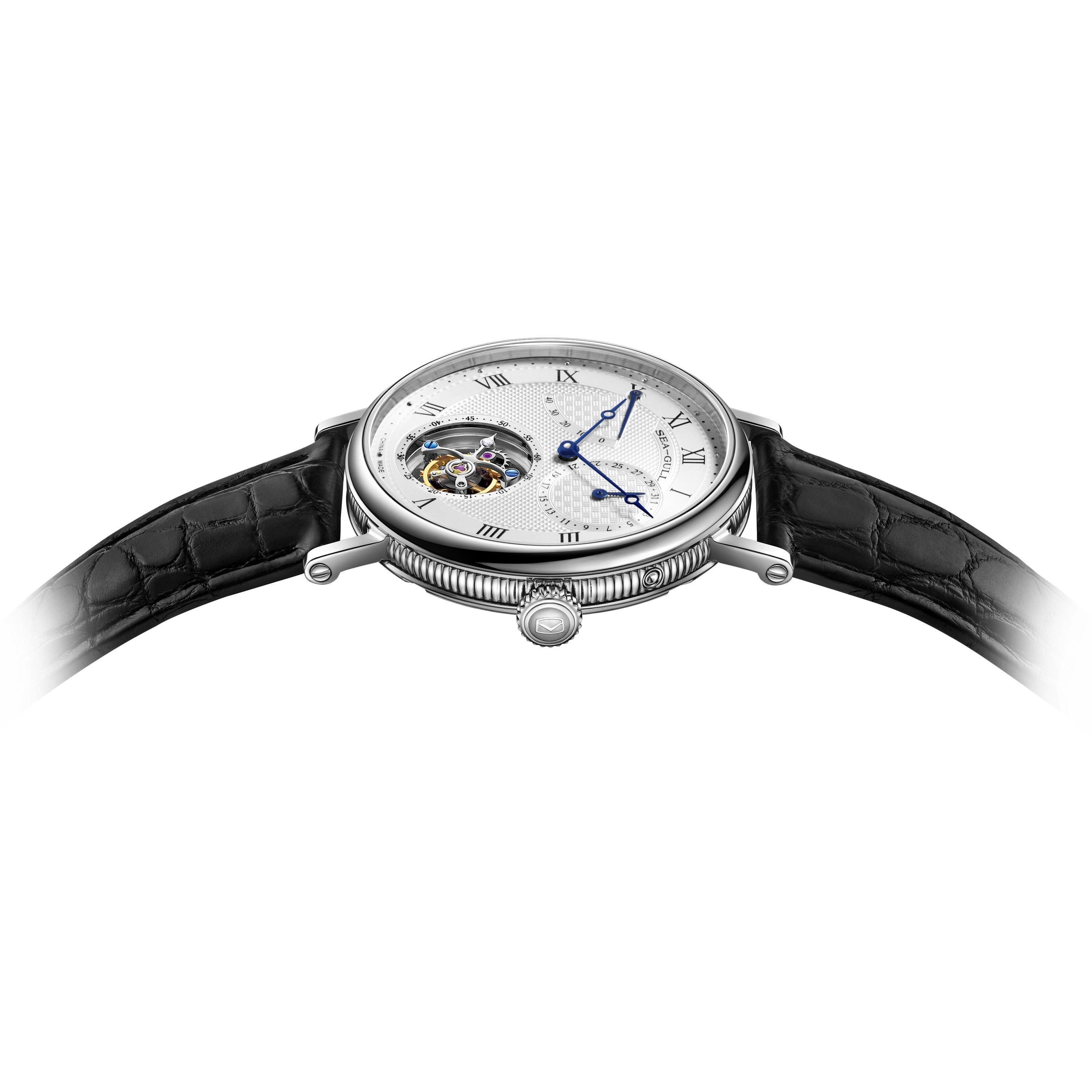 Sea-gull Heritage 818.11.8820 tourbillon hvit stål 41mm
