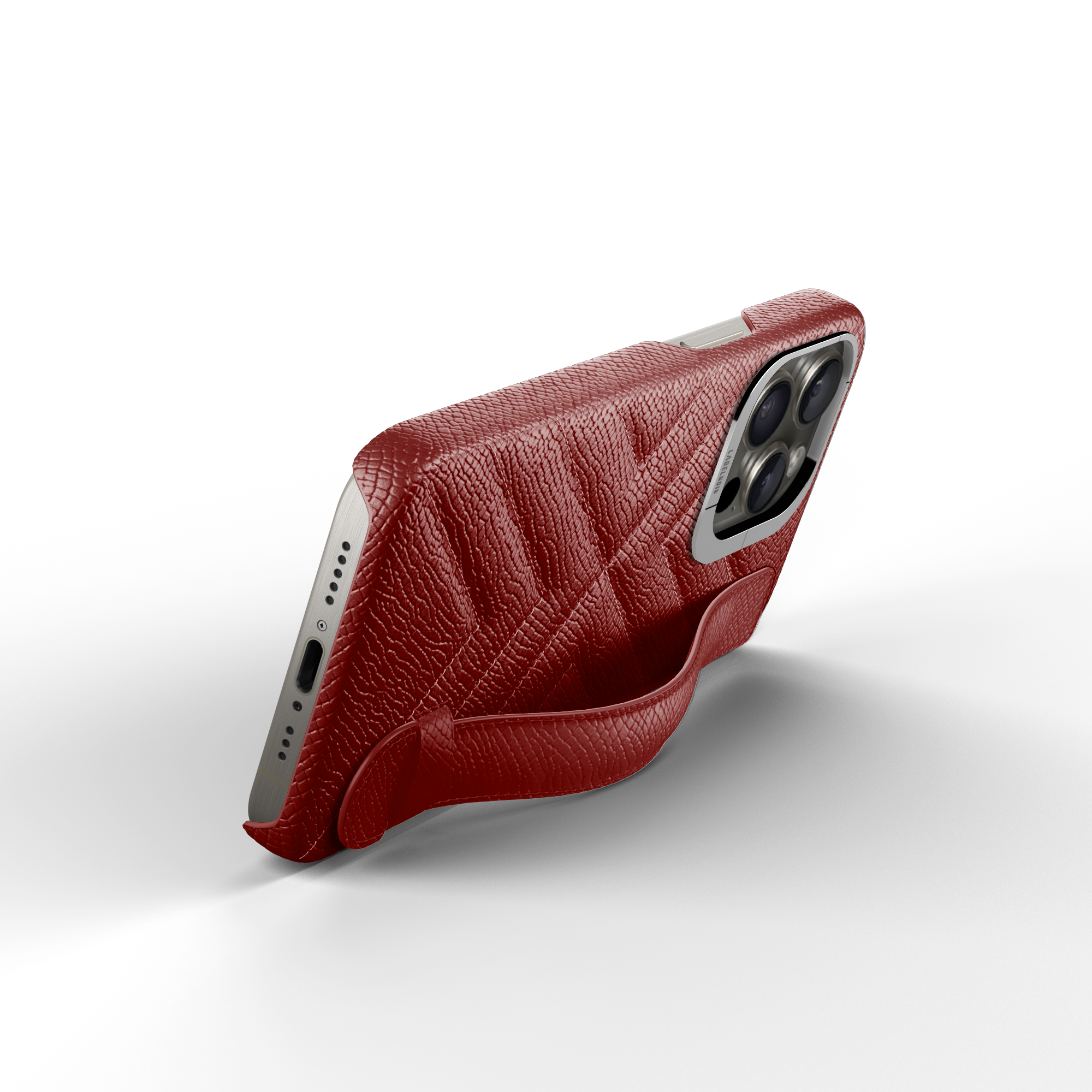 Label Noir Quilted iPhone 15 Pro Max deksel svart lær