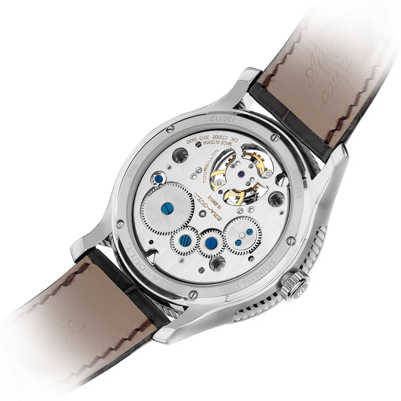 Sea-gull Heritage 518.930 herreklokke hvit/gull tourbillon