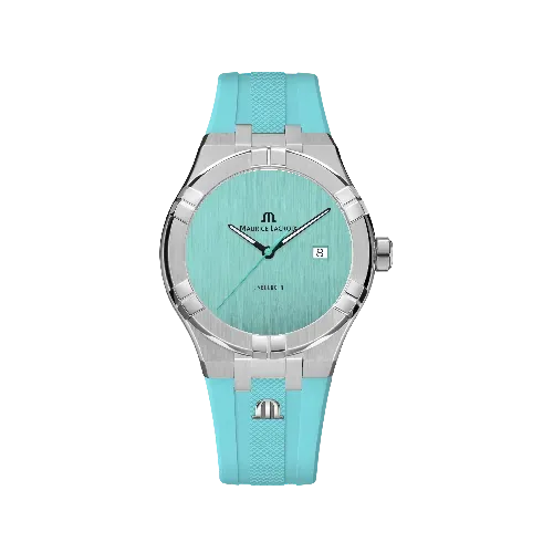 Label Noir Aikon Automatic 42MM klokke stål lyseblå gummi