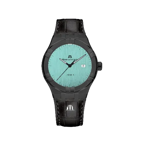 Label Noir Aikon Automatic 42MM klokke PVD lyseblå lær