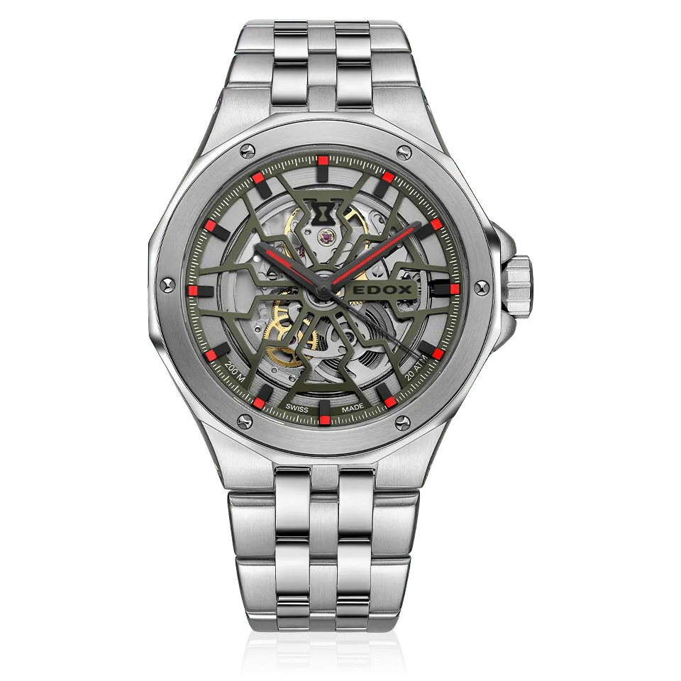 Edox Mecano Automatic herreklokke åpen skive