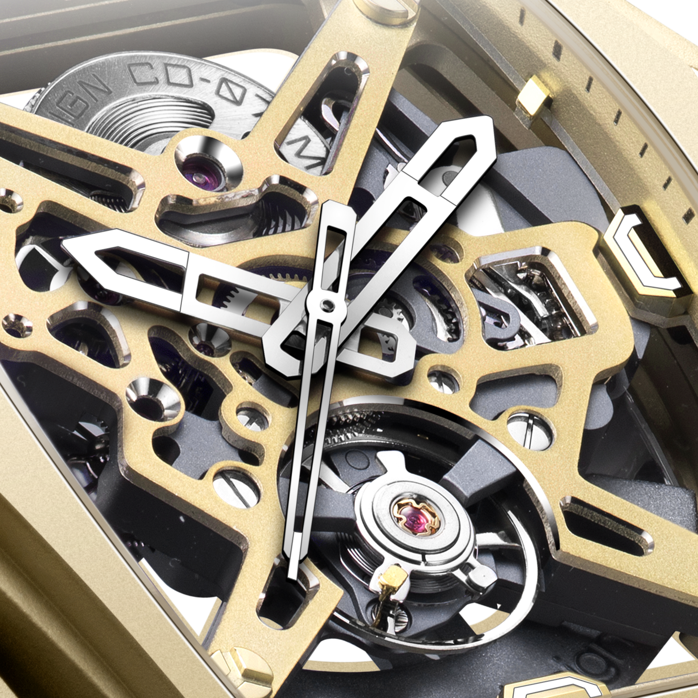 CIGA Design Hunter Vintage skjelettklokke rose gold