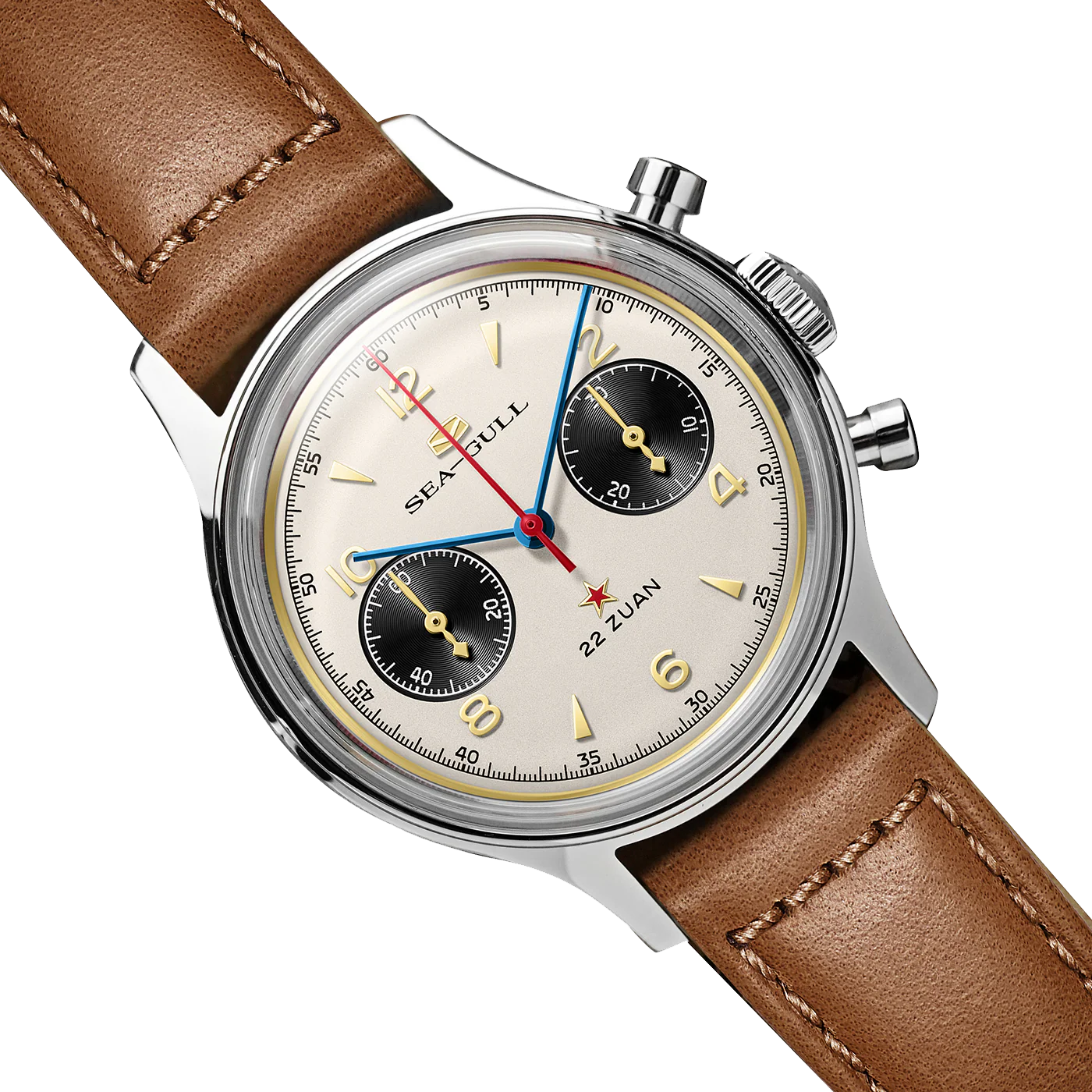 Sea-gull 1963 Polar Night Panda Eye 37,3mm kronograf