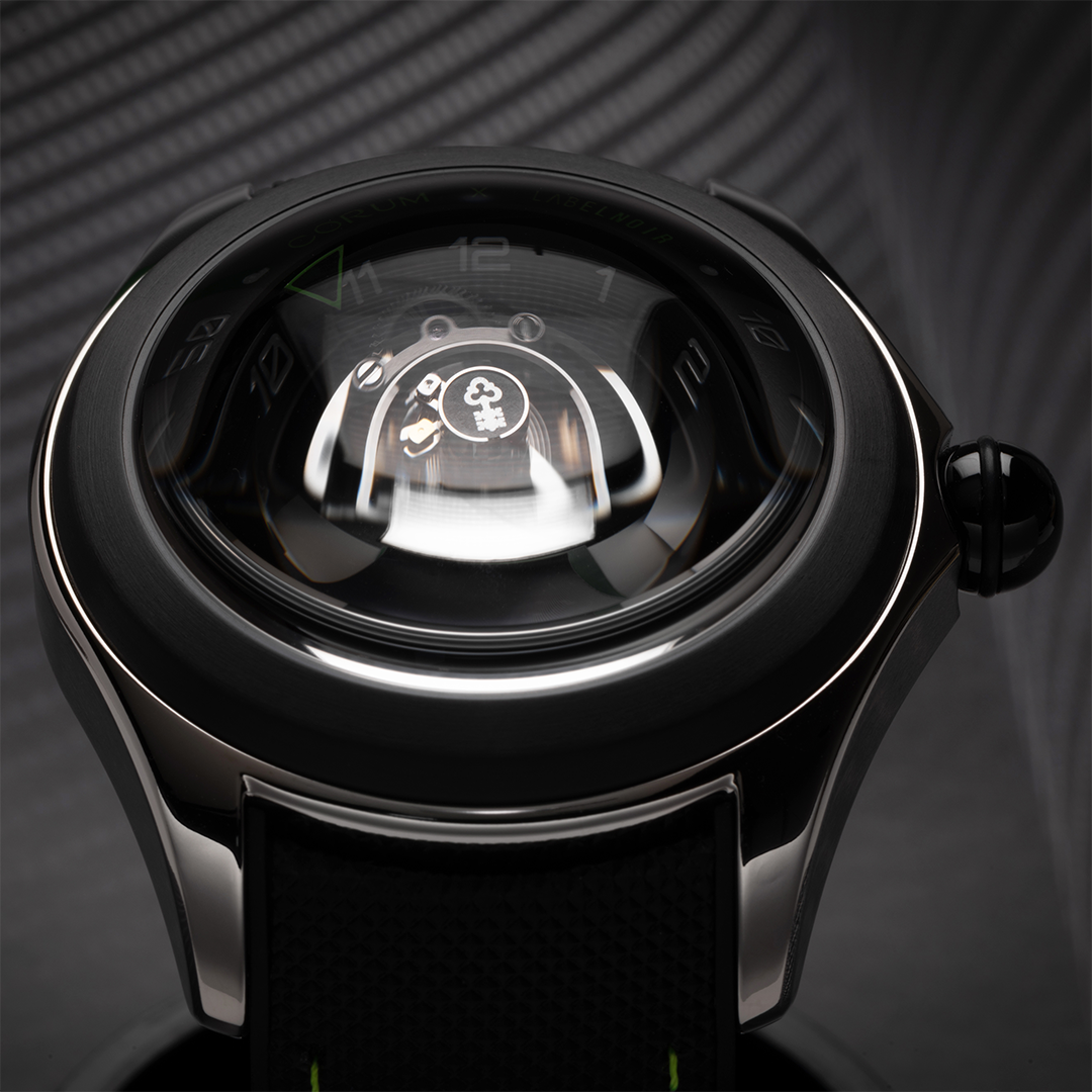 Label Noir Bubble 47 Central Tourbillon klokke neon grønn