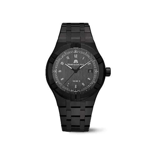 Label Noir Aikon Automatic 42MM klokke svart satin keramikk