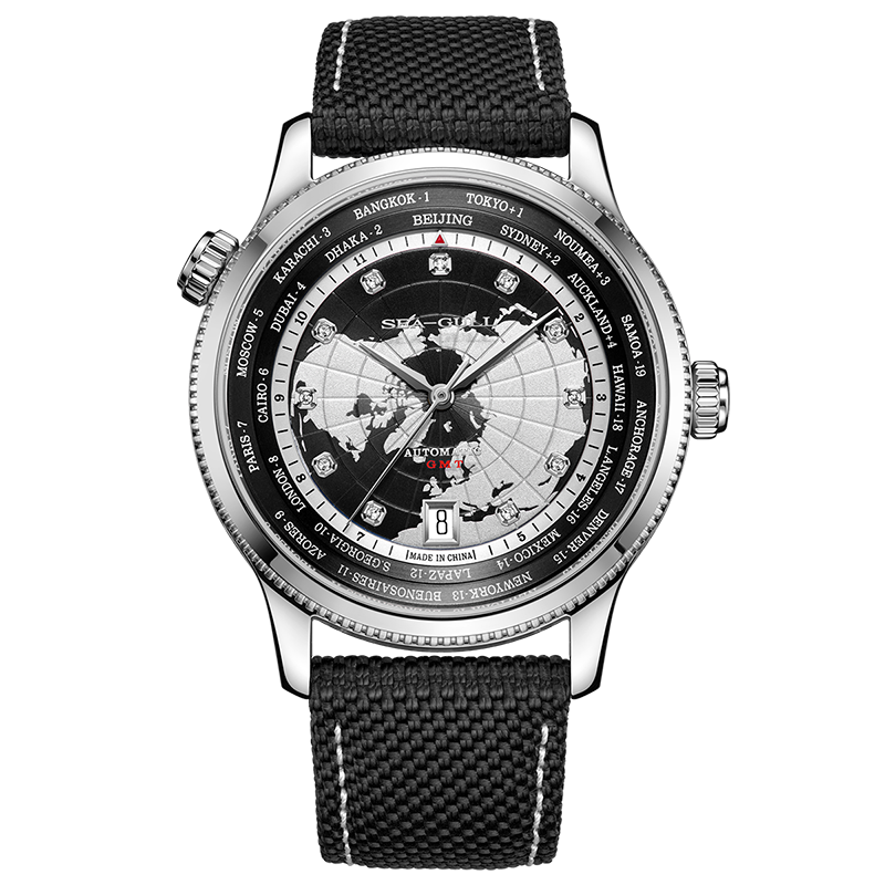 Sea-gull 819.95.7079V herreklokke blå GMT