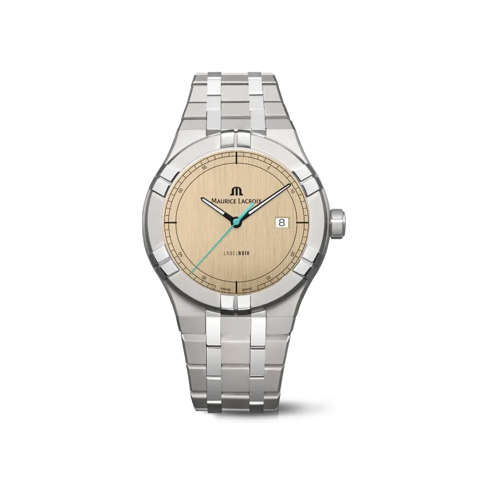 Label Noir Aikon Automatic 42MM klokke titan kremhvit