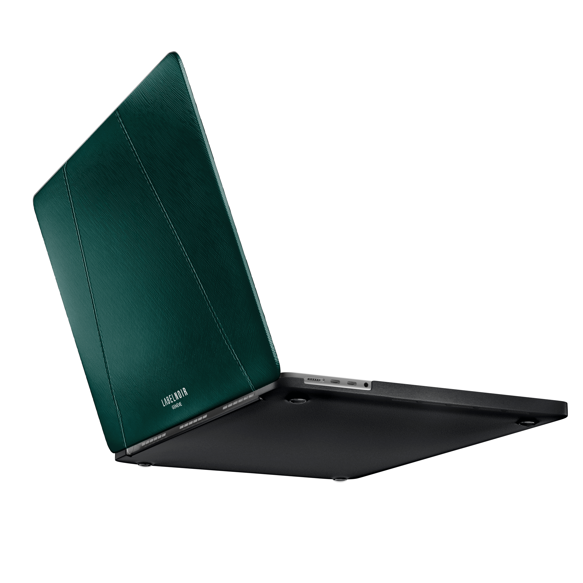 Label Noir Saffiano MacBook Pro 16 deksel skinn svart