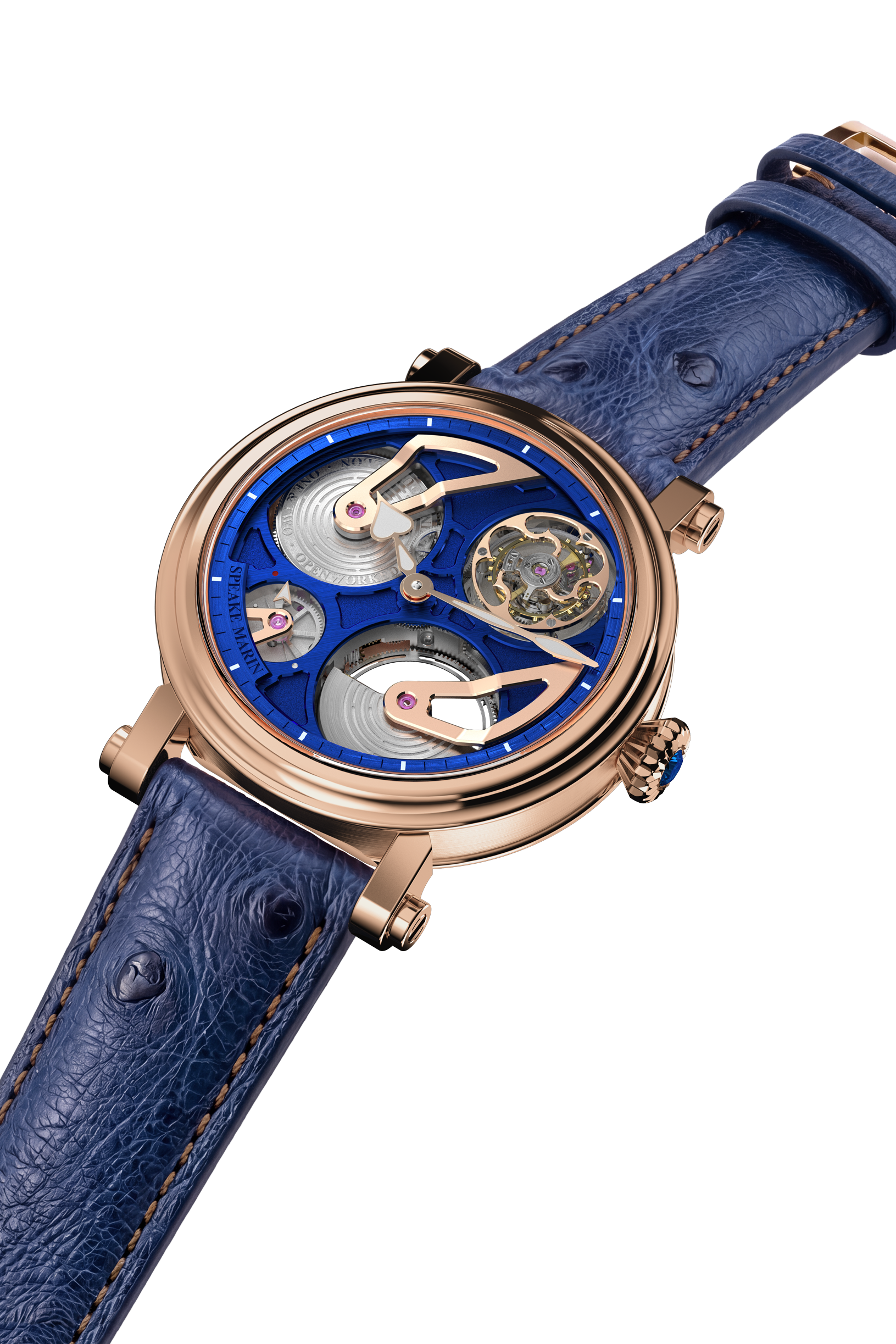 Speake-Marin Tourbillon Royal Blue klokke 42mm rødgull