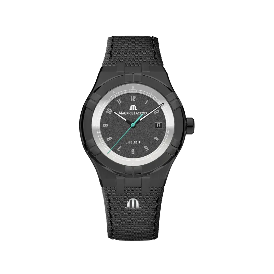 Label Noir Aikon Automatic 42MM klokke svart sunray tekstil