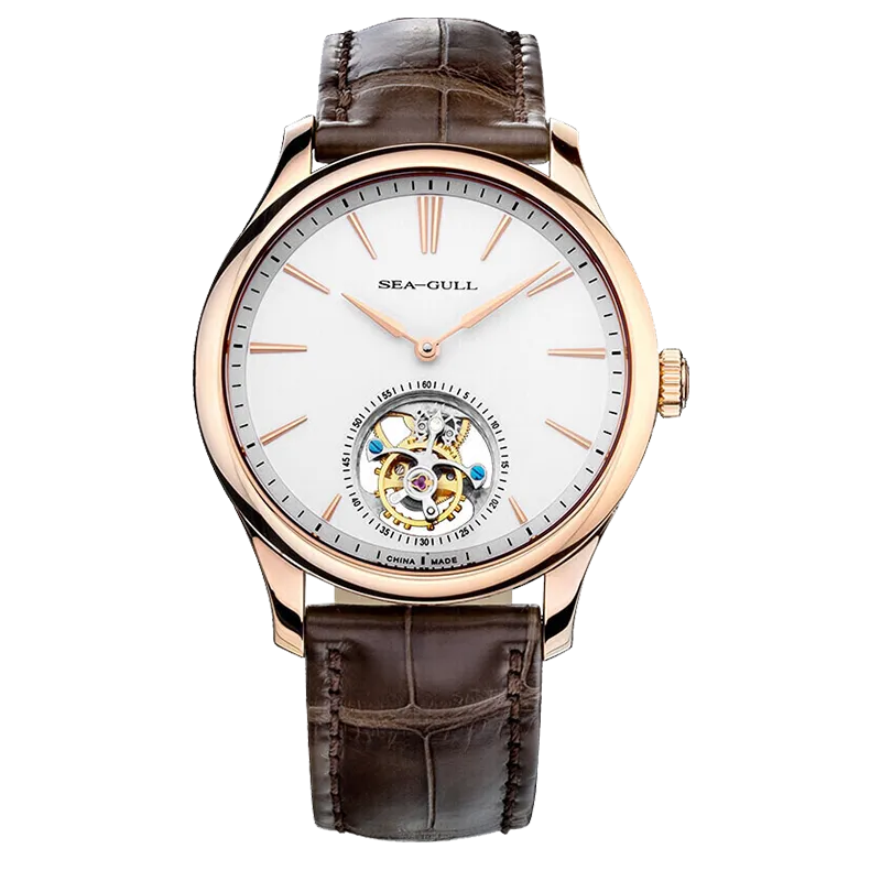 Sea-gull Heritage 518.930 herreklokke hvit/gull tourbillon